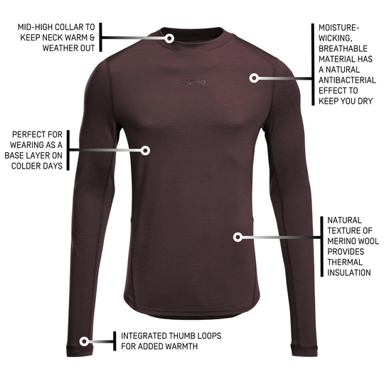 Cold Weather Merino Long Sleeve Shirt, Men