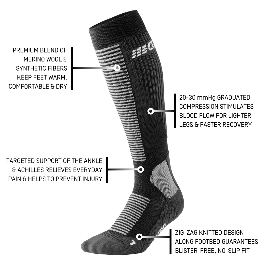 Cold Weather Tall Compression Socks, Men