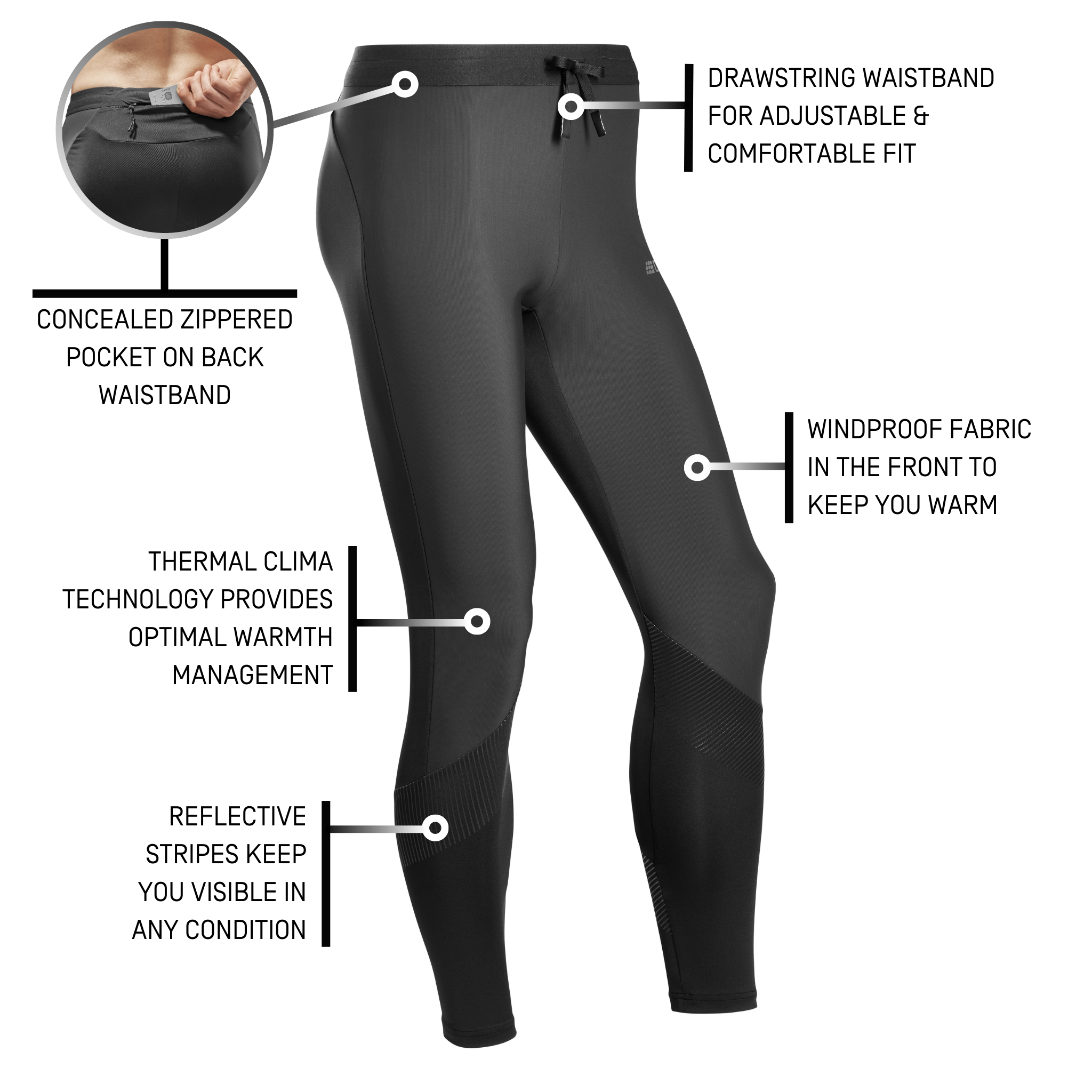 CEP Cold Weather Tights V2 - black | BIKE24