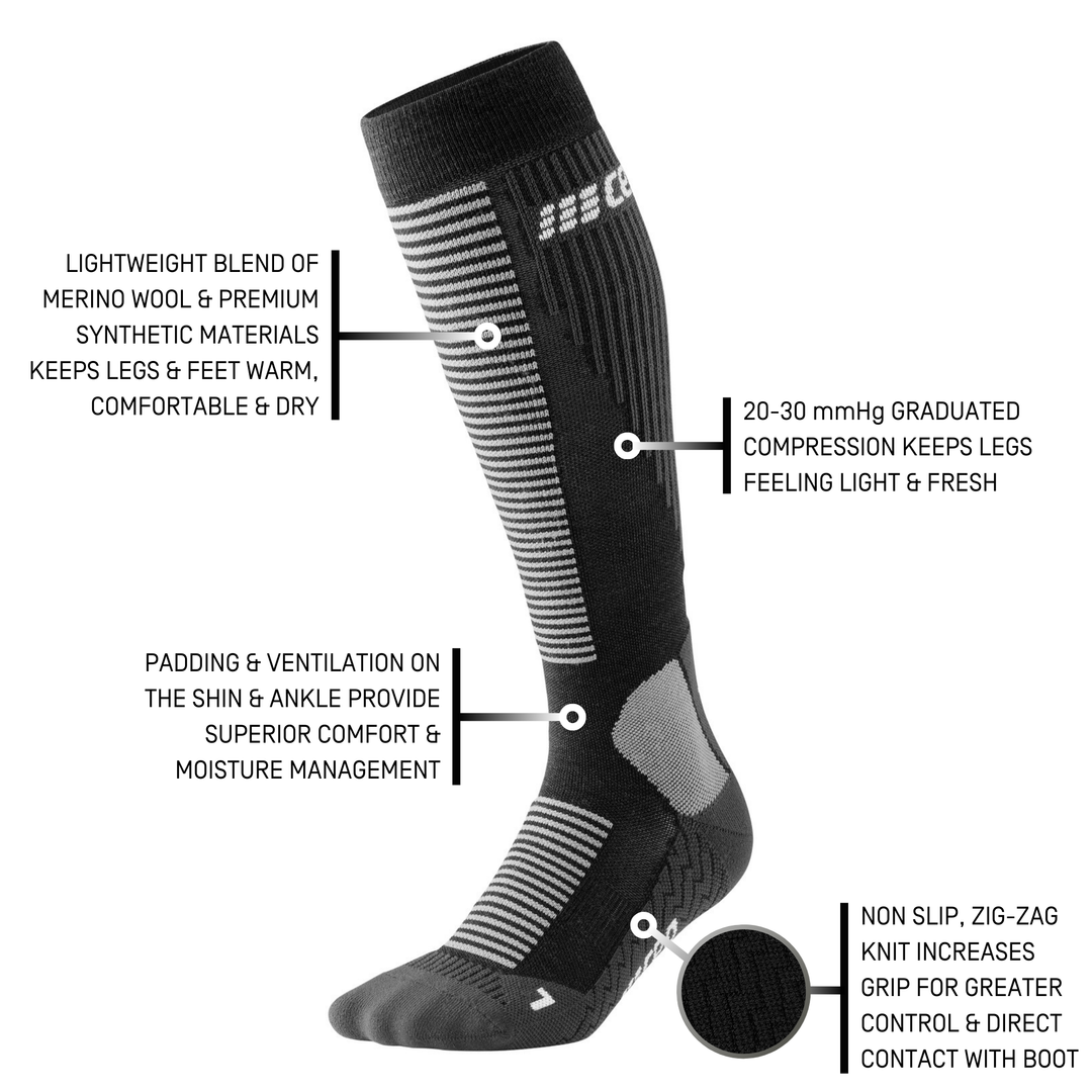 Ski Touring Tall Compression Socks, Men