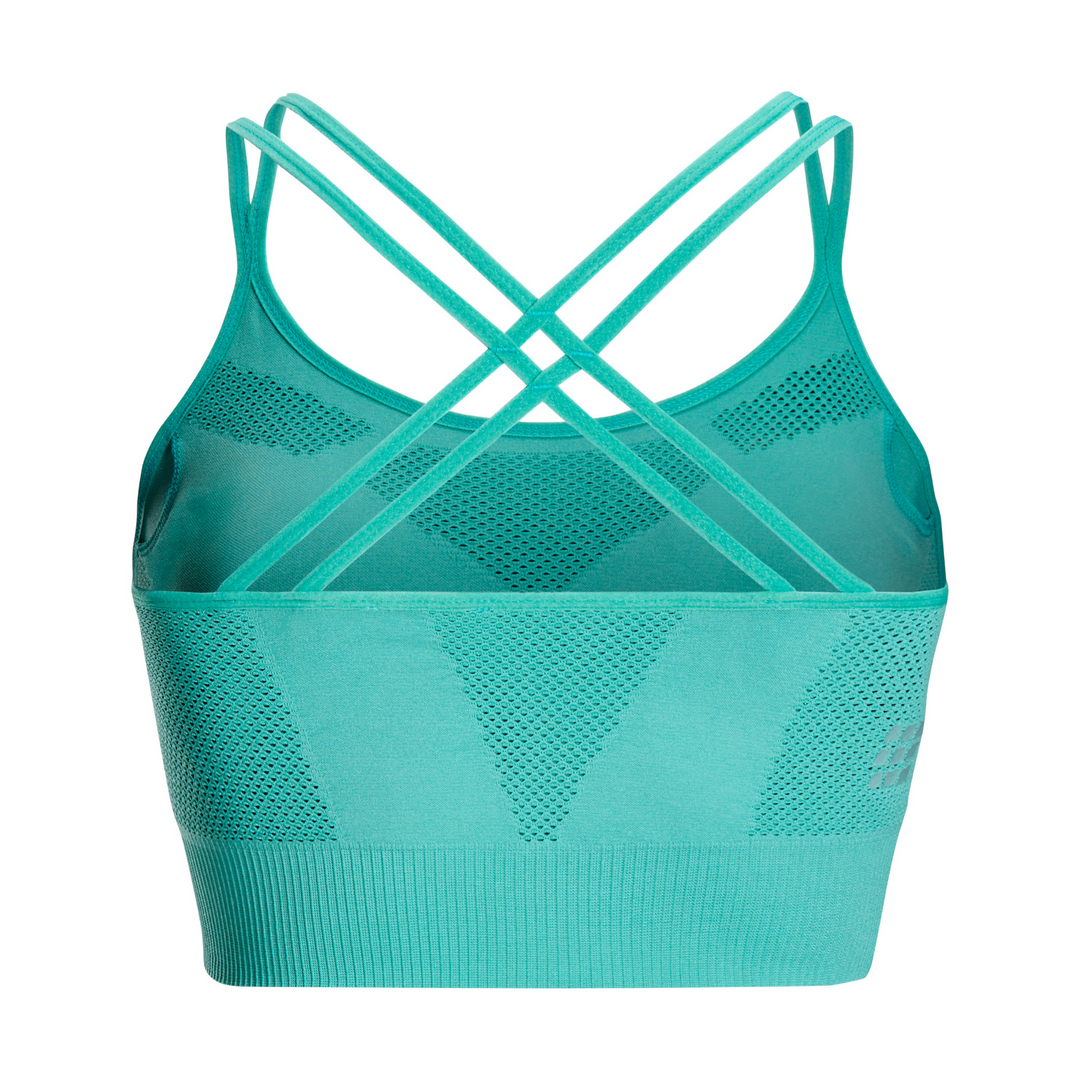 Sports Bra with Knitted Pattern (Turquoise )