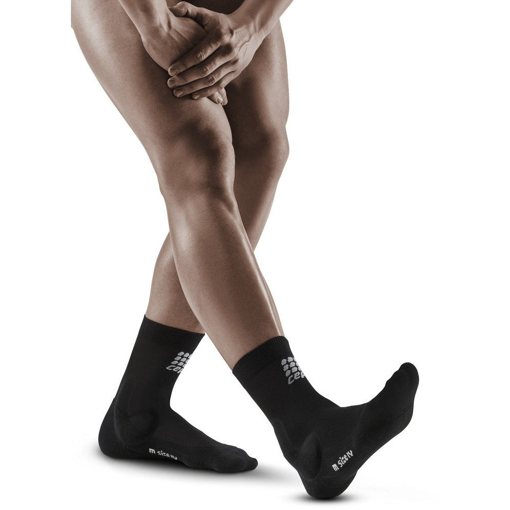 Ankle Support Short Socks, Men, Black