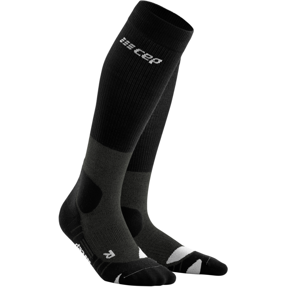 Hiking Merino Tall Compression Socks, Men, Stonegrey/Grey, Front View