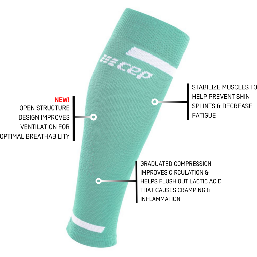 Unisex Compression Calf Sleeves, Teal - B-Driven Sports