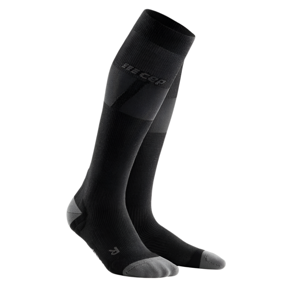 Ski Ultralight Tall Compression Socks, Women, Black/Dark Grey