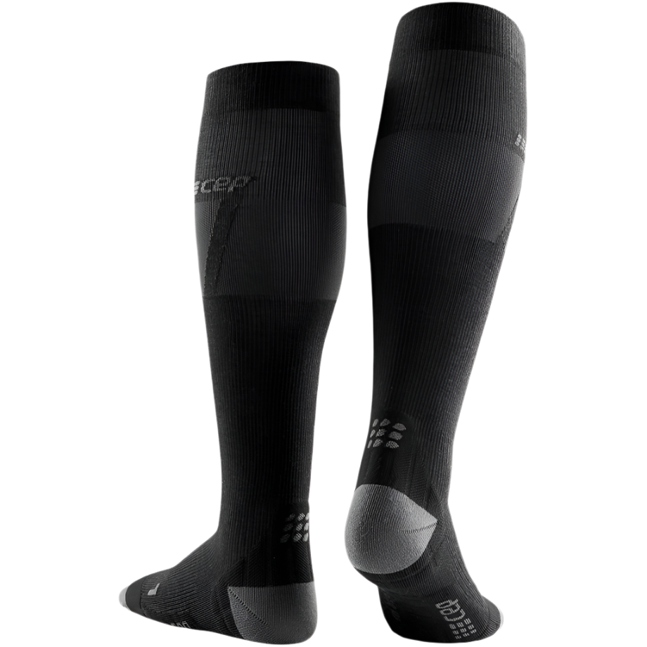 Ski Ultralight Tall Compression Socks, Women, Black/Dark Grey, Back View