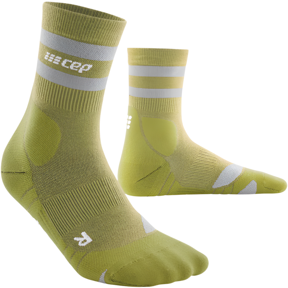 CEP Hiking 80's Socks, Mid Cut, Olive/Grey