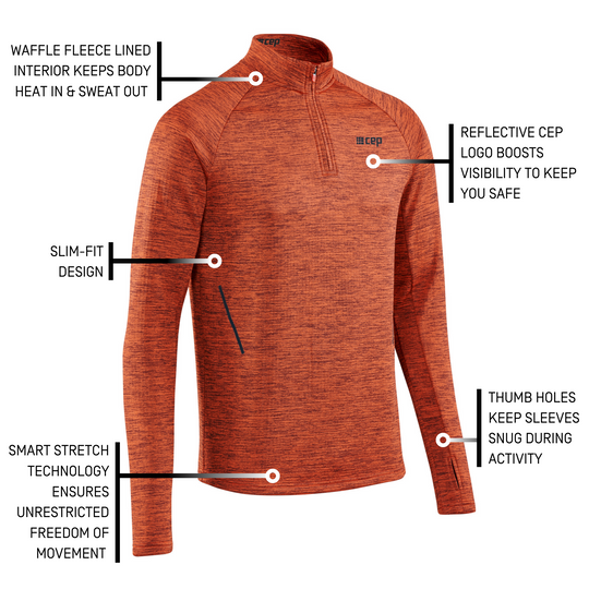 Winter Run 1/4 Zip Pullover for Men - Clearance