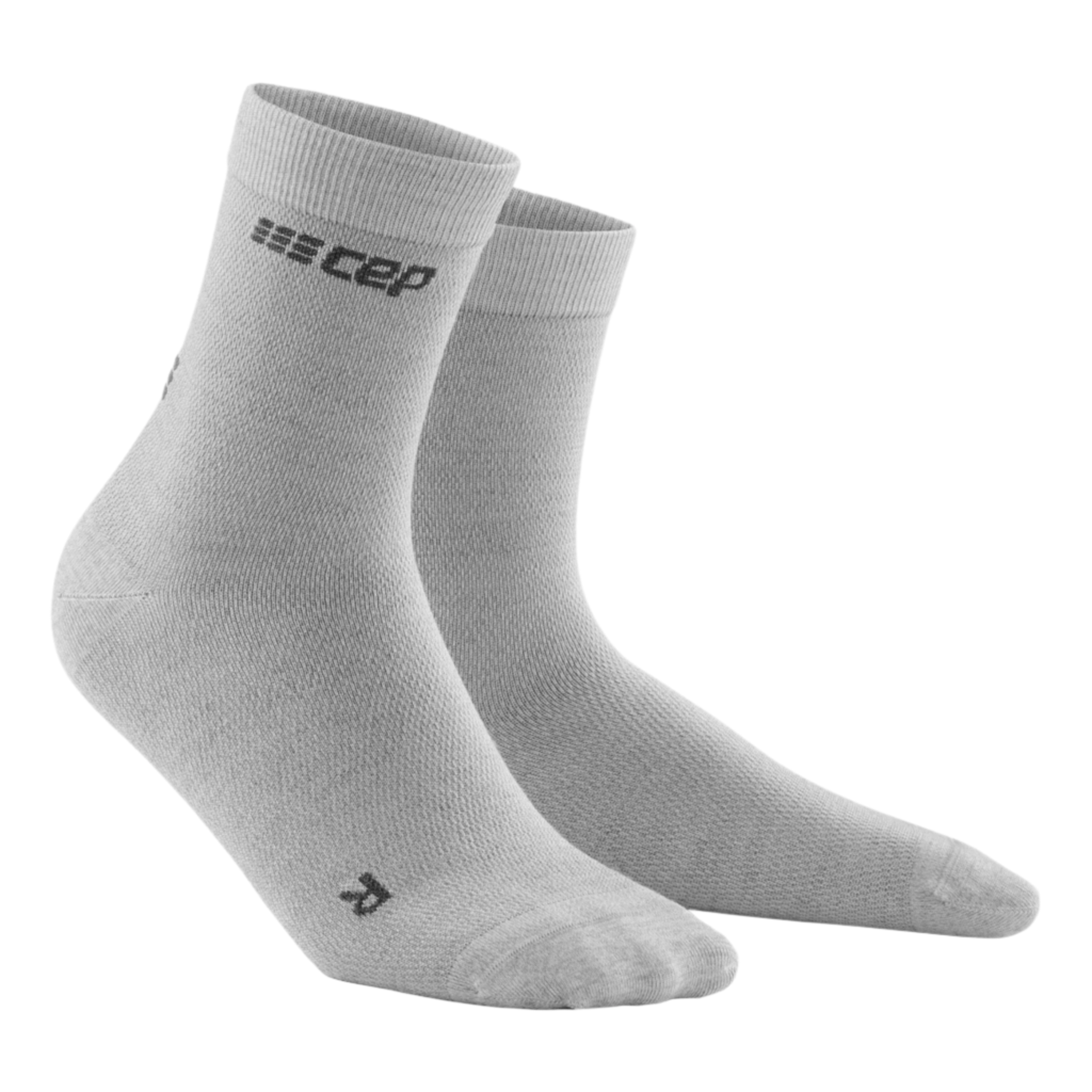 Allday Merino Mid Cut Compression Socks, Women, Light Grey, Front View