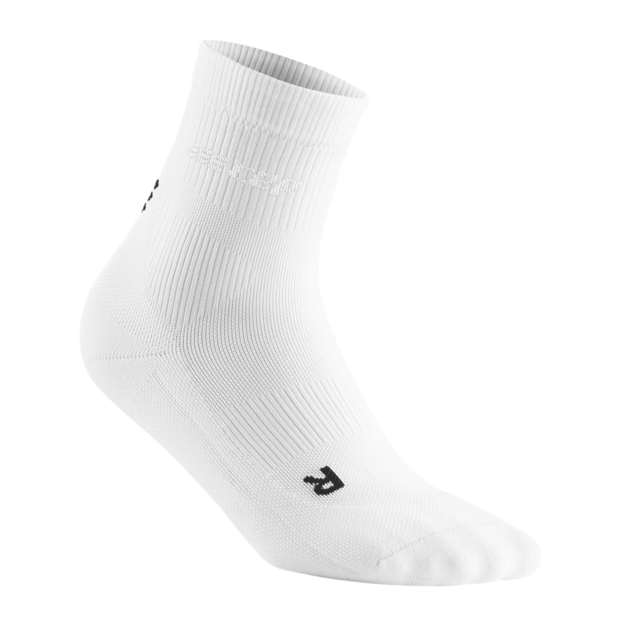 Classic Mid Cut Compression Socks, Women, White, Front View