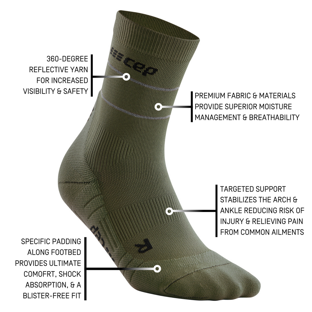 Cep Reflective Compression Mid Cut socks RUNKD online running store