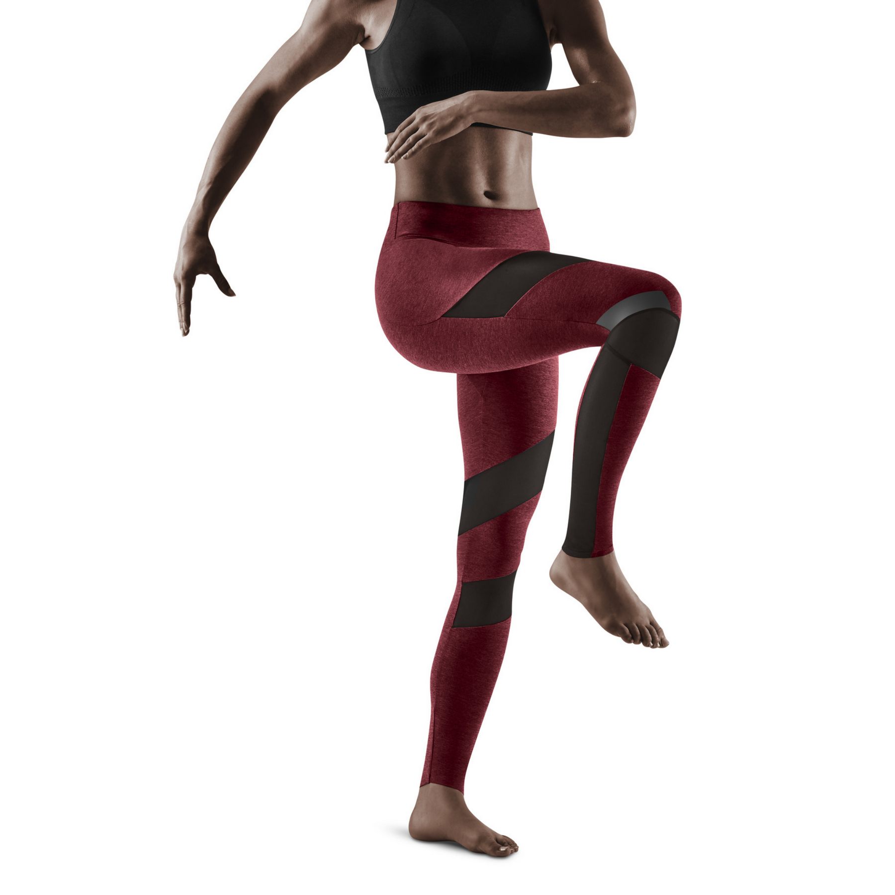 Cherry red ankle-length leggings - 3  Fitness fashion, Women, Sport outfits